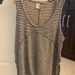 Navy and cream striped tank